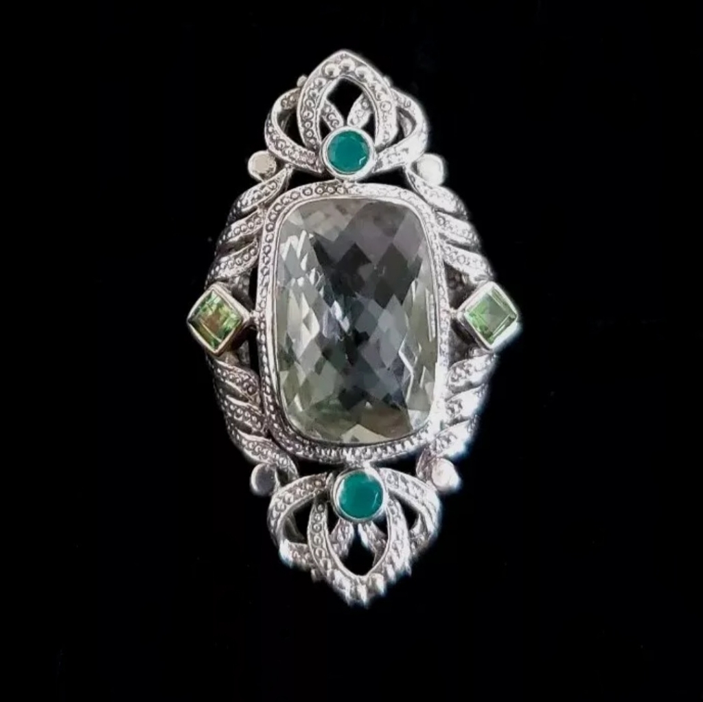 Nicky Butler Prasiolite Peridot Chalcedony 925 Sterling Silver Ring Nb Nwt Sz 7 119$